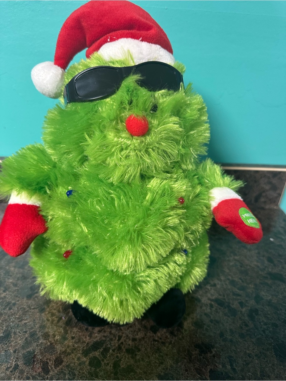 Singing Dancing Christmas Tree Sunglasses Lighted Animated Jingle Bells
